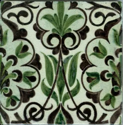 Azulejo de patrón de Merton Abbey